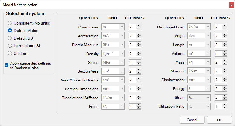 UnitsMetric